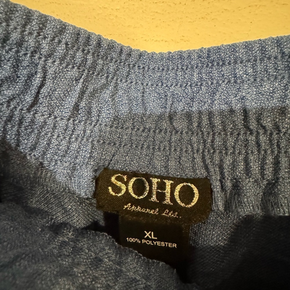 Soho Blue Drawstring Joggers - Picture 4 of 6